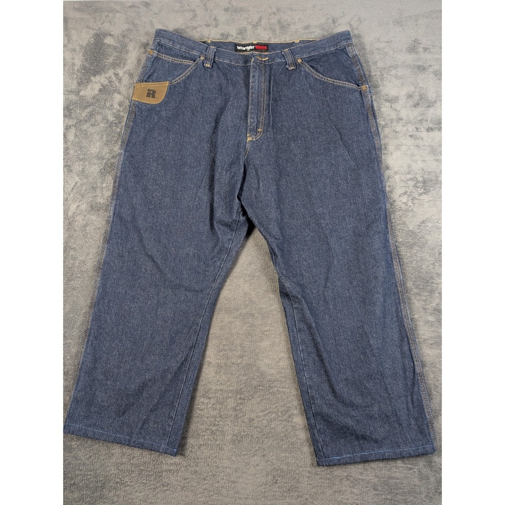NWT Riggs Wrangler Men's DARKER Blue  Jeans 40x30 103W040AI Carpenter Relaxed
